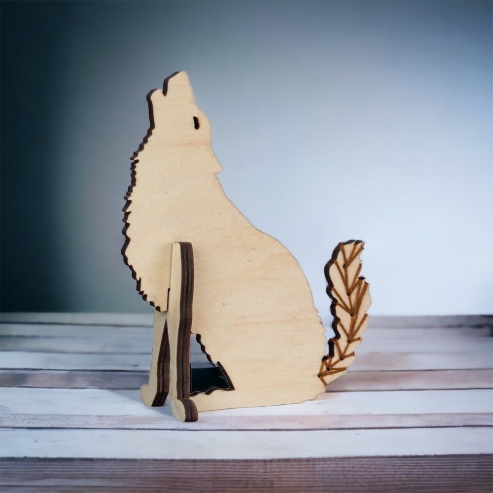 Primitives By Kathy Wooden Stitched Standup Home Décor • Wolf